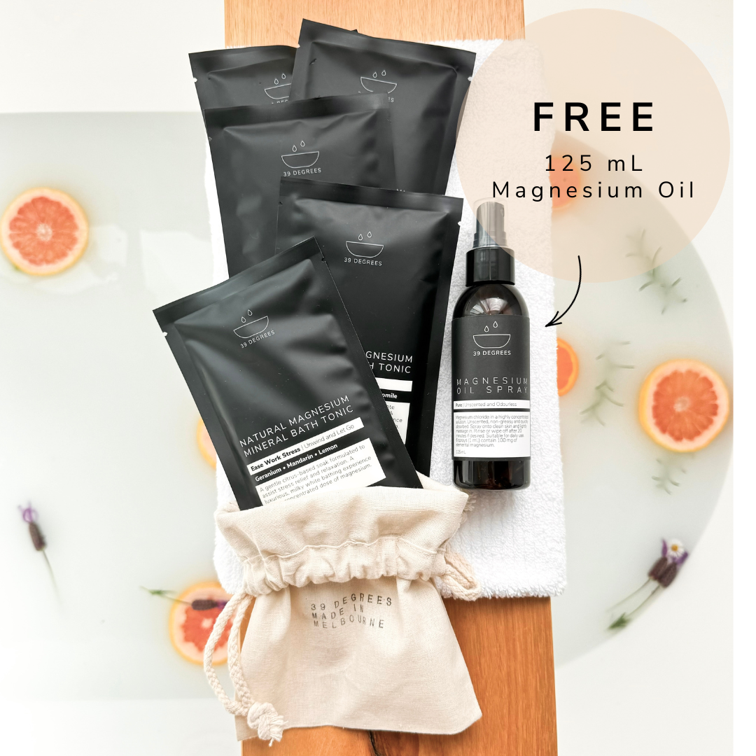 Magnesium Bath Tonic 5-Pack Sampler + FREE Magnesium Oil