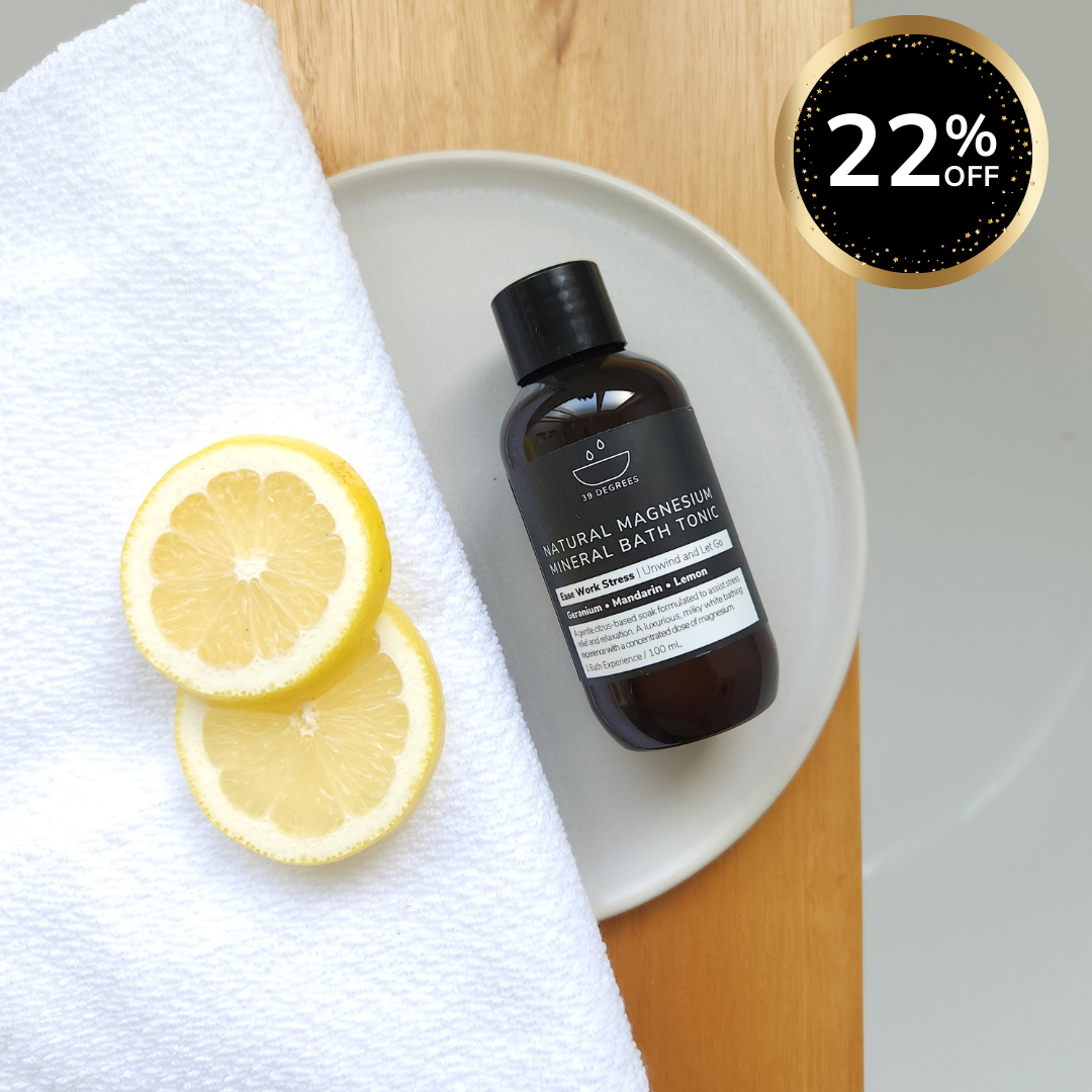 100mL Bottle EASE WORK STRESS Natural Magnesium Mineral Bath Tonic