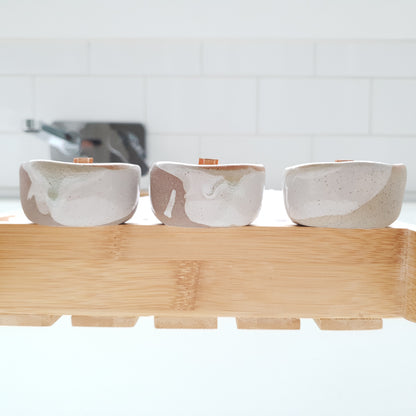 Stoneware Tealight Candle Trio