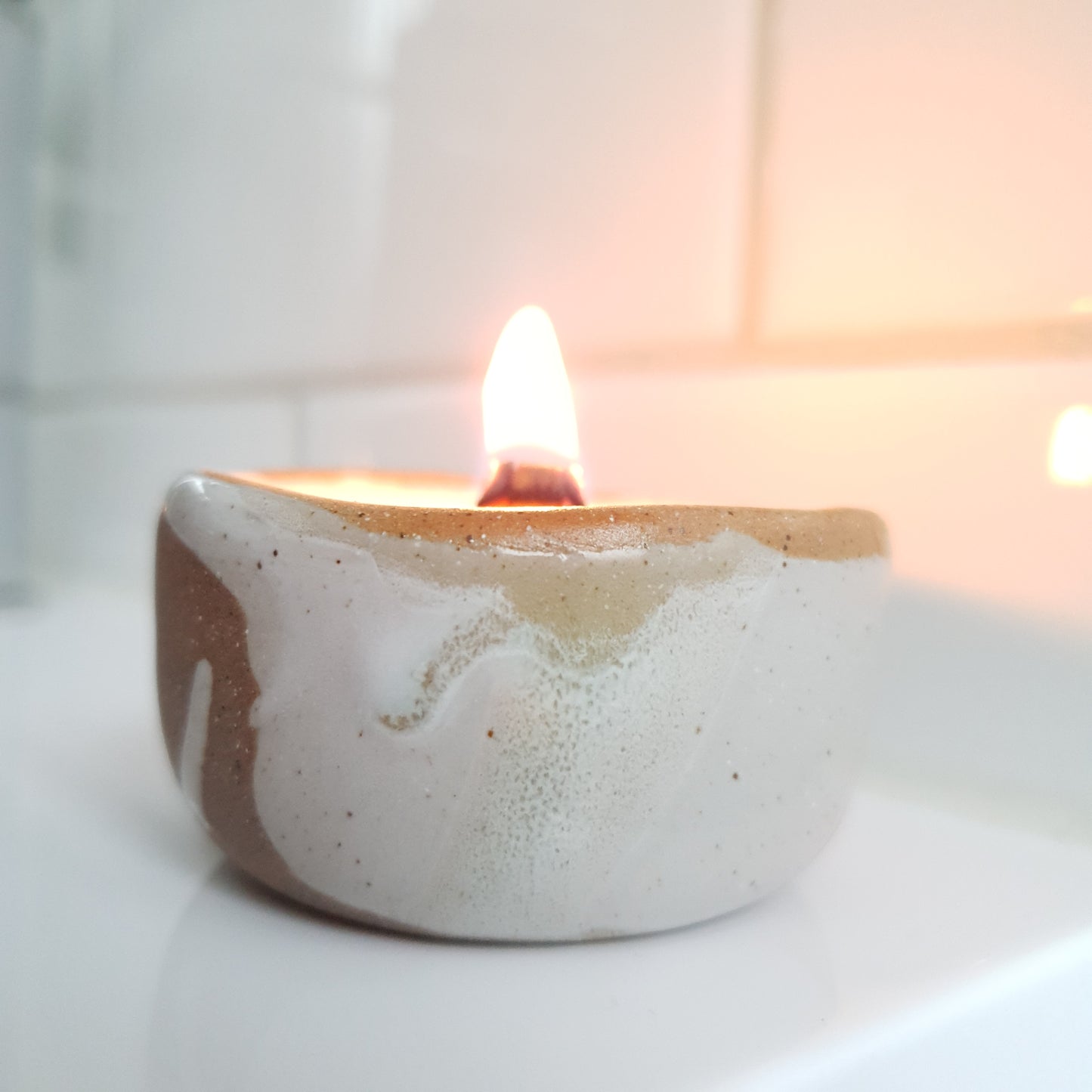 Stoneware Tealight Candle Trio